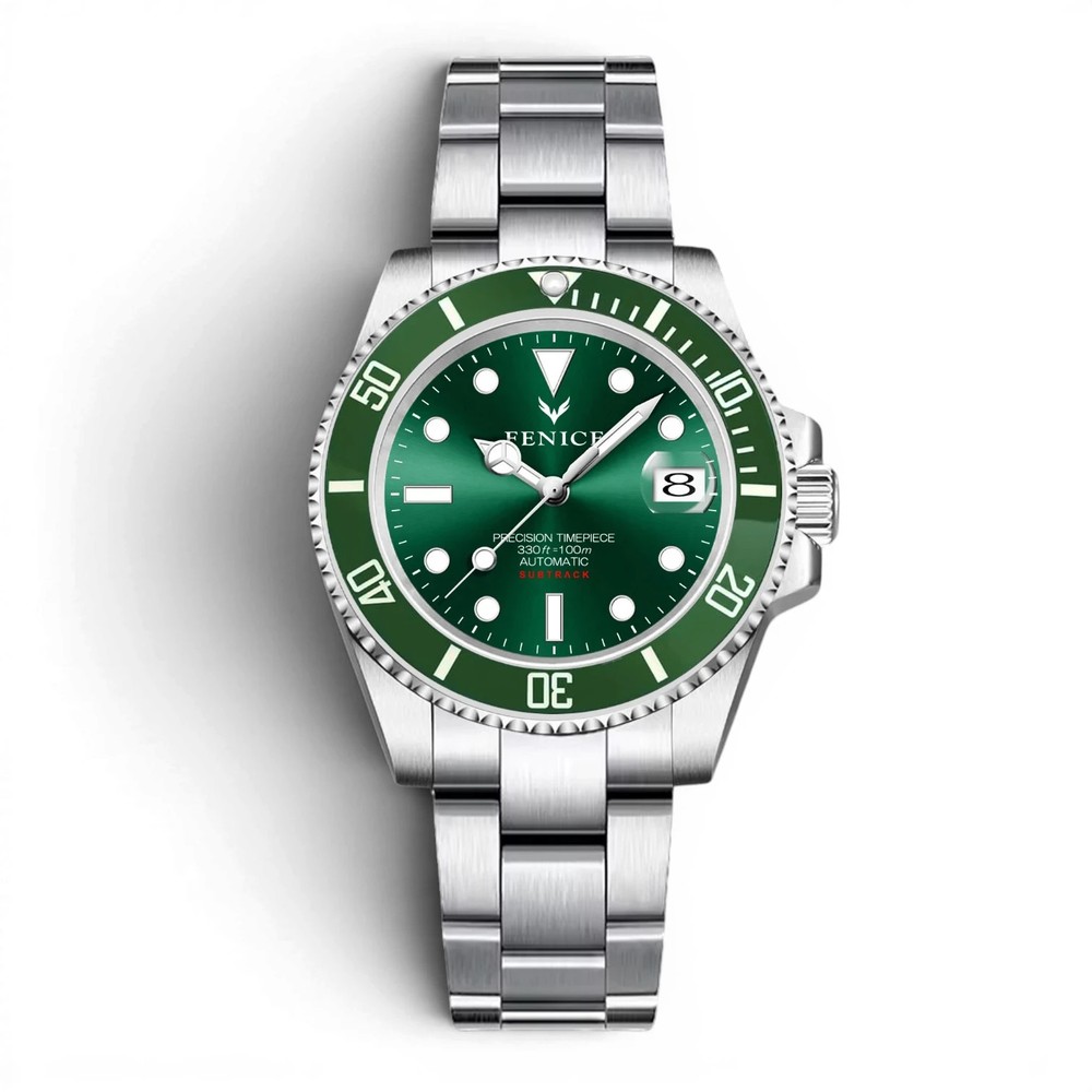 Fenice Subtrack Veridium Automatic Watch 10ATM Miyota, 40mm, Green Dial