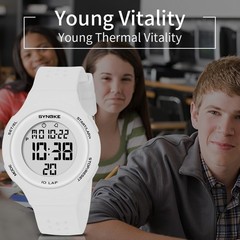 US Womens Girls Outdoor Sport Digital Watch Waterproof Back Light LED Watch Gift