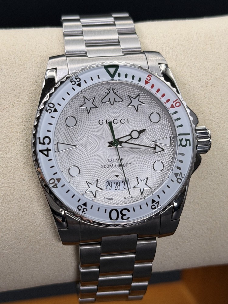 GUCCI YA136336 Unisex Dive White Wristwatch 40mm