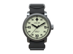Lum-tec Watch Combat B72 Inverse Lume 2 heavy straps Made in USA 43mm New In Box