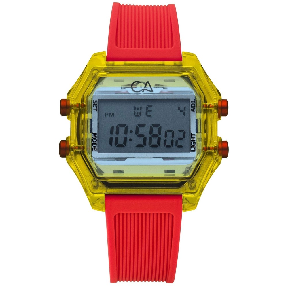 California Watch Co. Venice Beach Digital Yellow Blue Red Unisex Watch – Brand N
