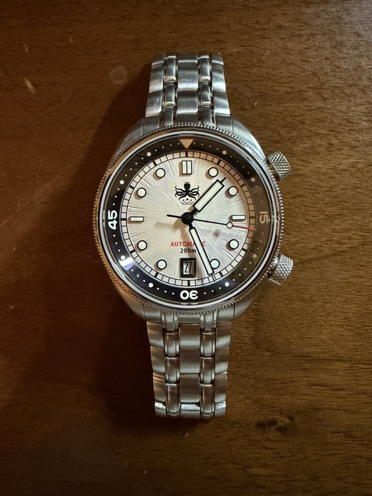 Phoibos Eagle Ray II White Automatic Watch Great