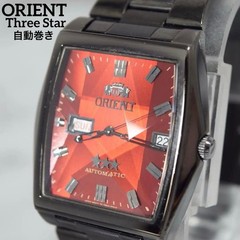 Orient Three Star Star Cut Automatic Black Watch Japan Rare 0715633
