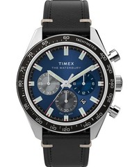 Timex TW2Y18600 Men’s Waterbury Traditional Leather Band Chronograph Watch