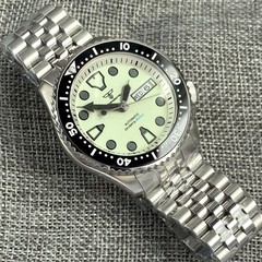 Full Green Luminous Dial 200M Dive Mechanical Watch Men 41mm Japan NH36 Sapphire