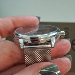 NIB Forsining T-Winner Silvertone Mens Watch.Hand Wind Mechanical ,Mesh Band.