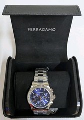 Ferragamo 1927 Chronograph SFKZ00926 Blue Dial Swiss Quartz Watch w/ Box & Tags