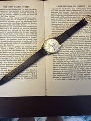 Competition II Automatic Day/Date 17J Silver Dial 34mm Brown Leather Strap