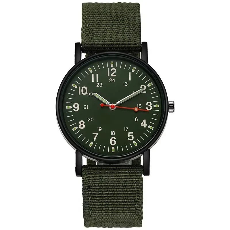 Military Watch Army Durable Water Proof Luminous 24Hours Dial Nylon Strap USA
