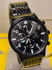 Invivta- Montres Prestige X Men’s Watch 42mm, Black Steel with Black dial NEW