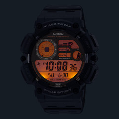 Casio WS-1500H-1AV 100M WR Alarm LED Backlight Stopwatch Dual Time Sport Timer
