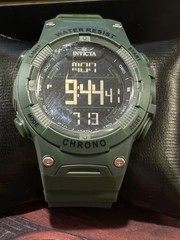 NEW Invicta Racing Burnout Digital Watch – 52mm, Transparent, Dark Green 47525
