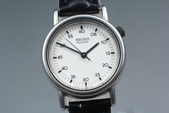 1985 [Exc+5] Seiko Avenue 7321-0220 Silver White Quartz 25mm Quartz Ladies Watch