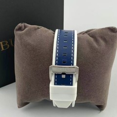 Bulova Marine Star 96B287 Blue Dial Leather Strap Men’s Chronograph Quartz Watch
