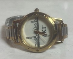 Image Watch Quartz Movement Expandable Band Silver Gold Tone Works