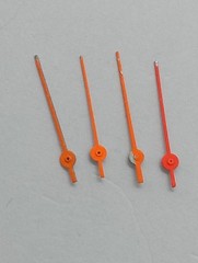 VTG Lot 4pcs. Orange Womens Diver Second Hand Movements Ø 0.190 Watch Part 11mm.