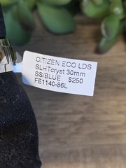 Citizen Eco-Drive Silhouette Crystal Blue Dial Crystal Bezel SS Bracelet 30mm