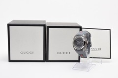 [ Near MINT w/Box ] GUCCI SYNC 137.1 Quartz Date Silver Dial Men’s Watch JAPAN