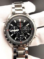 Seiko 6T63-00D0, SSB031 Chronograph, Black Dial, Tachymeter Bezel, 46mm, 100M