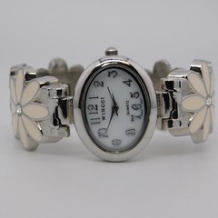 WINCCI 1201 Enameled Quartz Analog Women’s Bracelet Watch Sz. 6 1/4″ New Battery