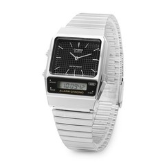 Casio AQ-800E-1ADF Vintage Free Buckle Reprint Design Anadigi Metal Watch