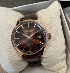 Seiko Presage Automatic Brown Dial Brown Leather Band Watch SRPB46 Made In Japan