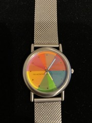 Vintage Metropolitan Museum Of Art Geometric Watch W/ Mesh Stainless Band