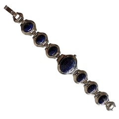 Vtg Avon SR626SW MOP Dial Reversible Flip Face Lapis Lazuli Ladies Watch