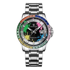 GLENAW Men’s automatic hollowing-out mechanical watch calendar business leisure