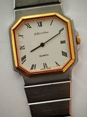 VINTAGE RARE ZENITH WATCH QUARTZ NOT WORKING FOR REPAIR OR PARTS CASE 28MM