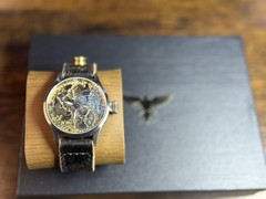 Bespoke Limited Edition Skeleton Watch Handmade strap