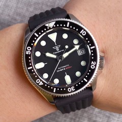 20ATM Diver Tandorio 37mm Sapphire Glass Ceramic Bezel Lume Japan NH35 Men Watch