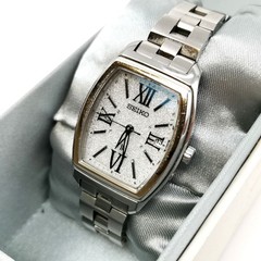 SEIKO LUKIA box silver glitter dial tonneau shape radio solar non working item 1