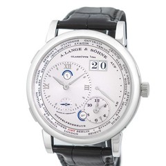 A. Lange & Sohne 42mm Platinum Lange 1 Time Zone World 116.025 Box Warranty 2006