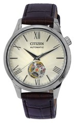 Citizen Calf Leather Strap Ivory Dial Automatic NH9130-17A Men’s Watch