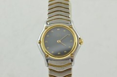EBEL SPORT CLASSIQUE 23MM STEEL/GOLD QUARTZ + STEEL TAPE MINI 1057901 WRISTWATCH