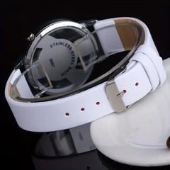 Music Note White Watch Treble Clef Dial Quartz Wristwatch Fashion Gift Unisex