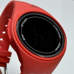 Adidas ADP6128 Adizero Digital Sports Watch Chronograph Red Orange 50mm Case