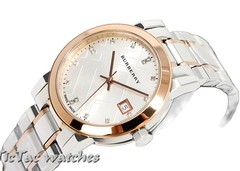 BURBERRY BU9127 WOMENS ROSE GOLD SILVER TONE WATCH BRAND NEW – 2 YEARS WARRANTY