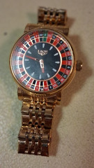 LIGE Roulette Casino Theme Quartz Analog Black Dial Luminous Bracelet Watch