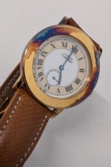 Cartier Must De Cartier Ronde 1810 1 18K Gold Silver 33mm Quartz Watch Box Paper