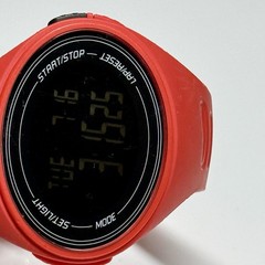 Adidas ADP6128 Adizero Digital Sports Watch Chronograph Red Orange 50mm Case