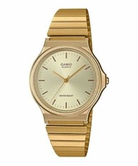 Casio MQ24G-9E, Classic Analog Watch, Goldtone Bracelet Band, Water Resistant