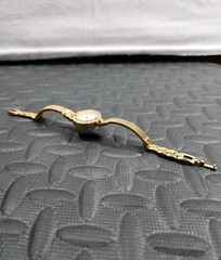Vintage Jules Jurgensen Gold Ladies Quartz Bracelet Watch Tested New Battery