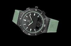NOS 46mm Glock Precision GW-40-2-24 Digital Solar Men’s Quartz Swiss PVD Coated