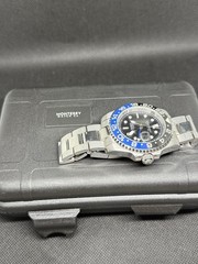 Monterey Watch Co Blacktip GMT Automatic 100m Black Dial Blue/Black Bezel Box