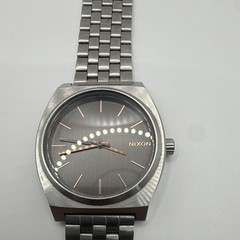 Nixon Minimal Time Teller Quartz Gray Dial Silver Bracelet 100m