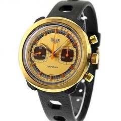 TAG Heuer Temporada 733809 Vintage Manual Chronograph Valjoux 7733 Gold Dial
