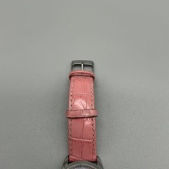Pastorelli Womens Watch 34mm White MOP Dial Pink Leather Date New Battery