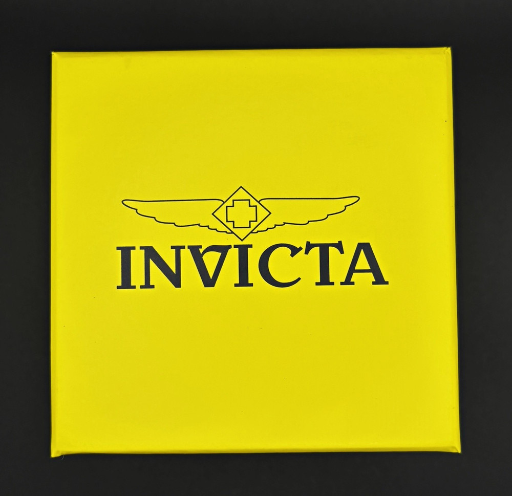 Invicta Akula 48mm Blue Dial Quartz Date 100m Silver Case Blue Rubber Box